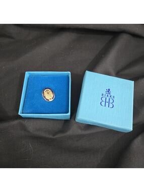 Birks Sterling Enamel St Johns Hospital 15 Year Service Pin Badge in Box